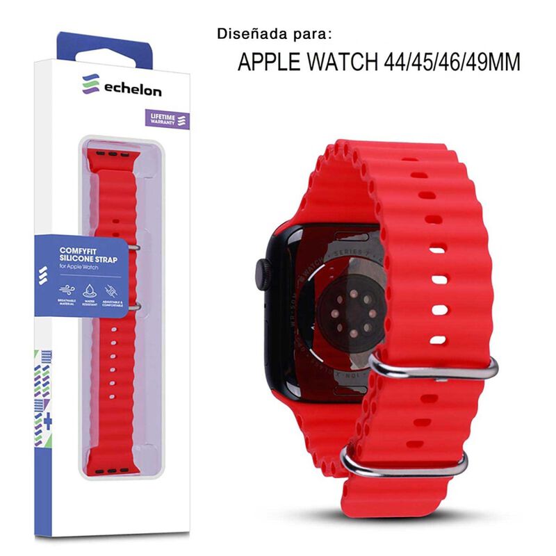 Correa Echelon Silicon Para Apple Watch Roja 9 ... image number null