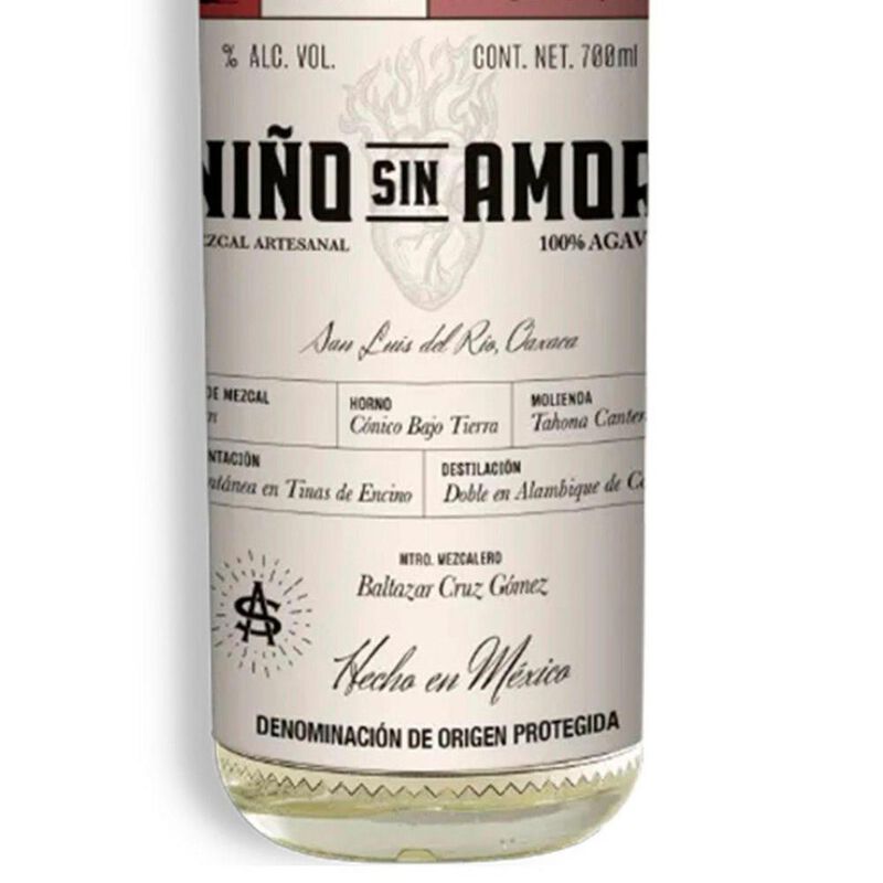 Mezcal Artesanal Destilado Ni&ntilde;o Sin Amor Coyote... image number null