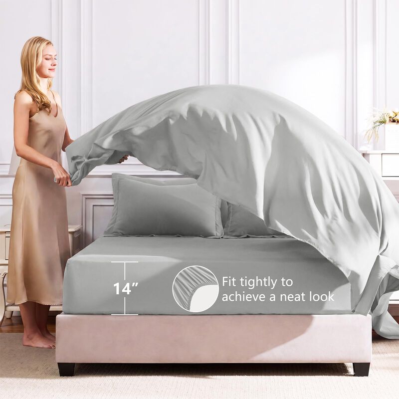 Juego De Edred&oacute;n Cozylux Doble 7 Piezas Gris Cl... image number null