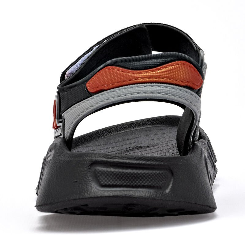 Eva Moda sandalia para ni&ntilde;o  negro gris naranja... image number null