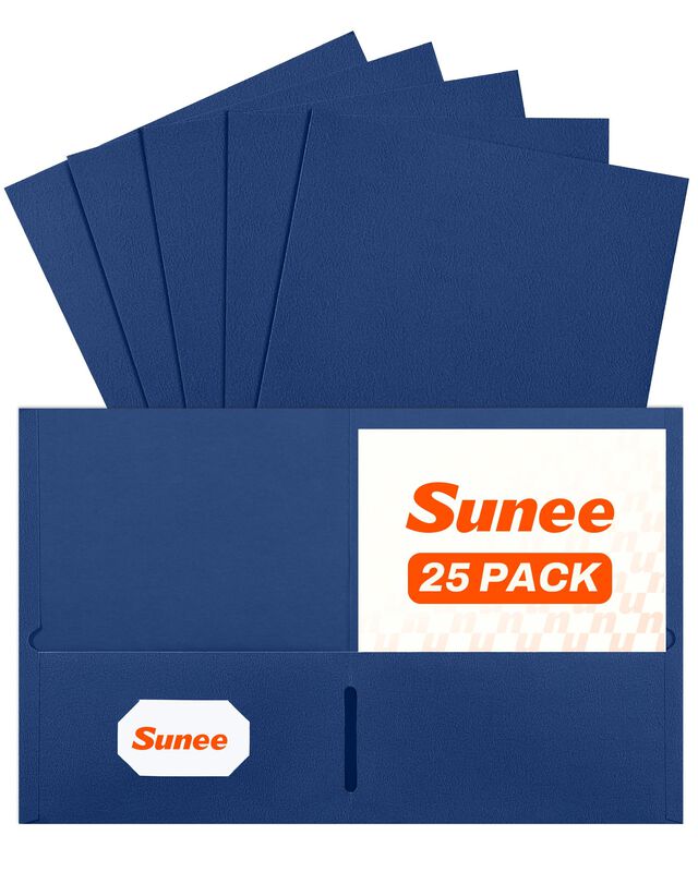 Carpeta De Archivo Sunee Paquete De 25 Azul Mar... image number null