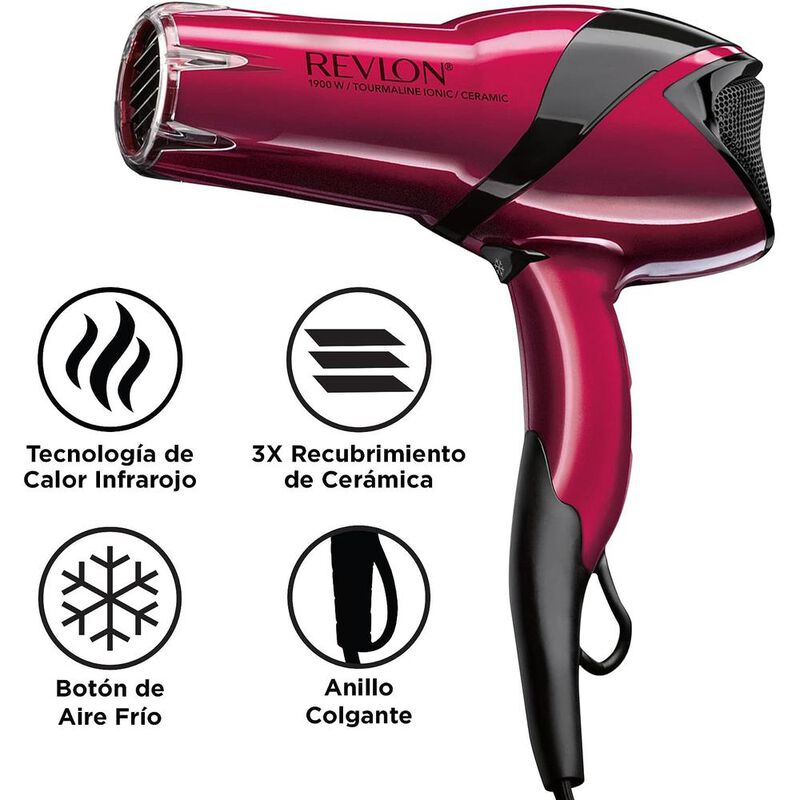 SECADORA CABELLO REVLON RVDR5105LA1N2 2 VEL CON... image number null