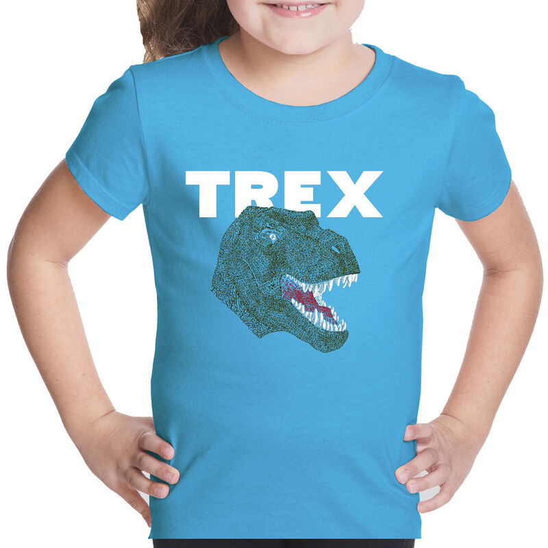 Camiseta Word Art Para Ni&ntilde;a - Cabeza de T-Rex -... image number null