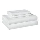 Juego De S&aacute;banas Amazon Basics De Algod&oacute;n Org&aacute;nico, Tama&ntilde;o Completo, Blanco