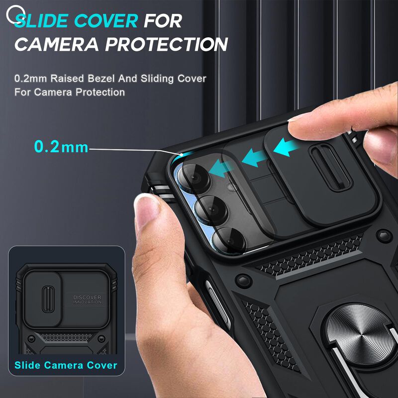Funda Leyi Galaxy A15 5G Resistente, Negra image number null
