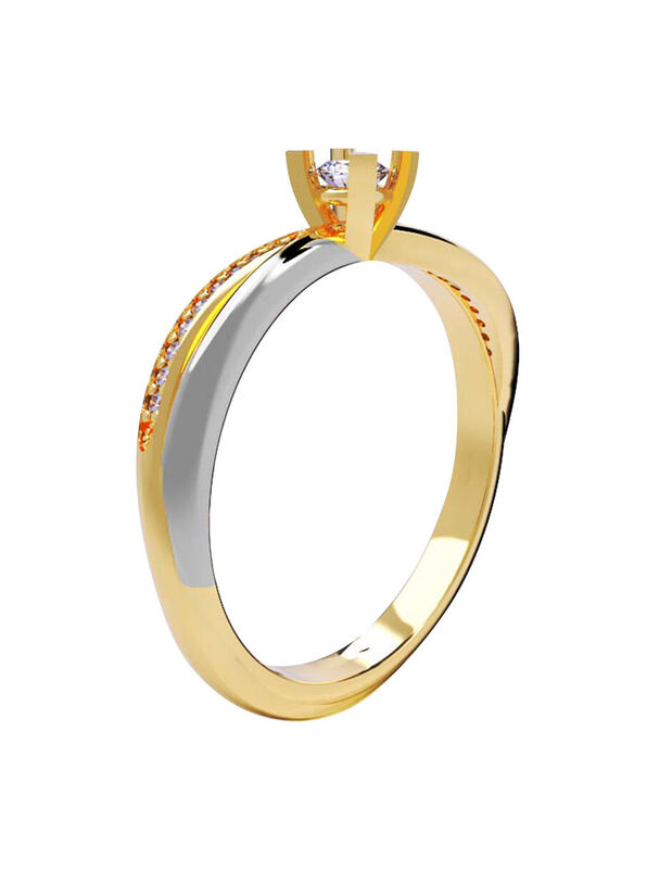 Anillo de Compromiso de 14K con Diamante de Lab... image number null