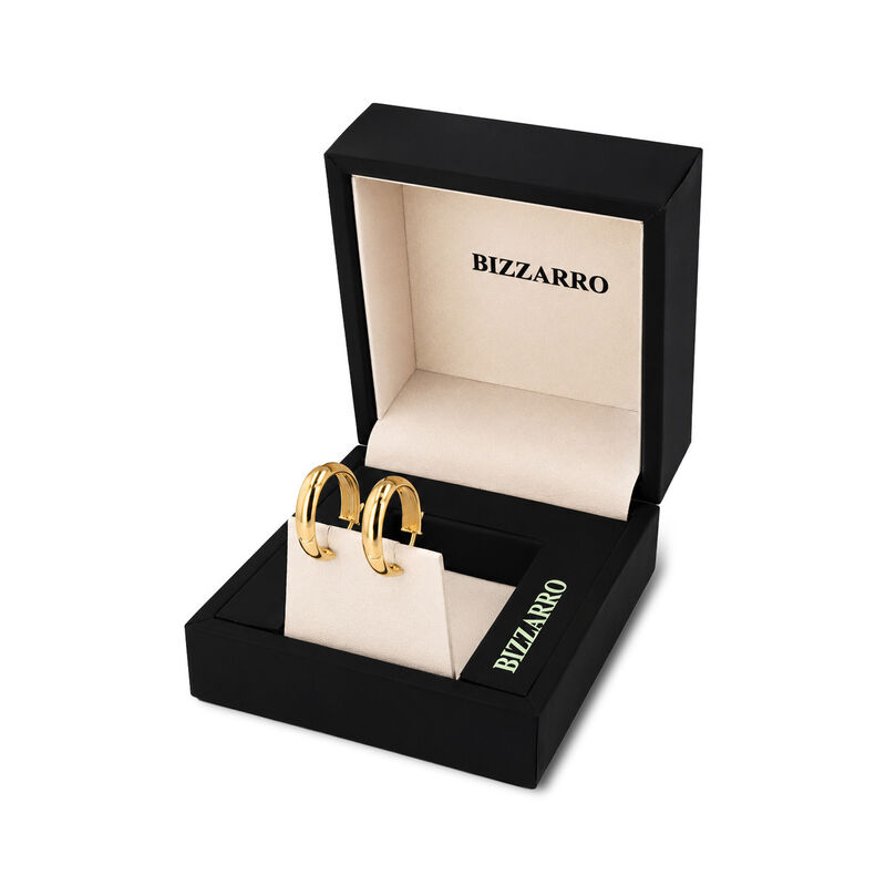 Arracadas Ovaladas Oro 10k 14x19mm | Brillo Sut... image number null