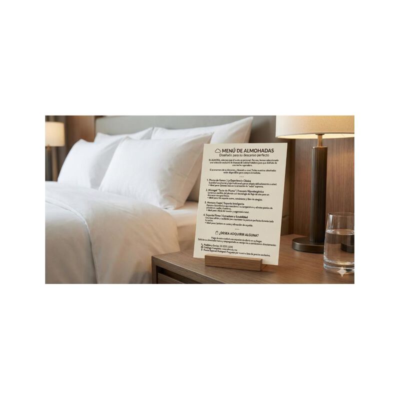 Kit Men&uacute; De Almohadas 4 Pzas: Muestrario Hotel ... image number null