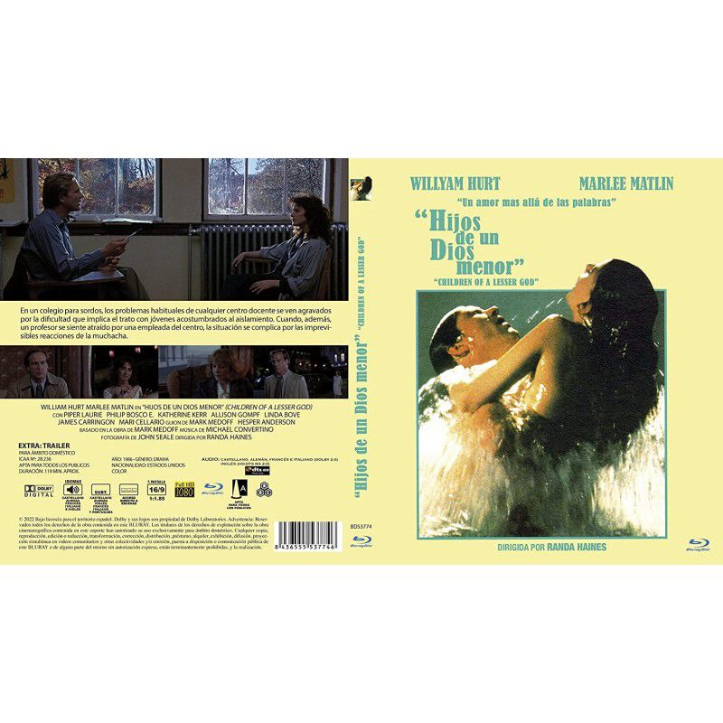 Hijos De Un Dios Menor Bd 1986 Children Of A Le... image number null