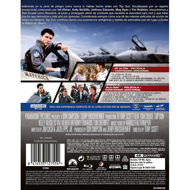 Top Gun [4k Uhd+blu-ray] (1986) image number null