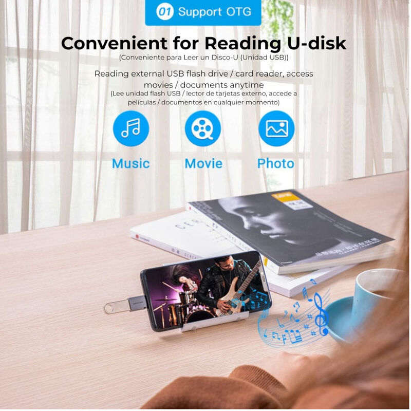 Adaptador OTG USB-C a USB A 3.0 VENTION CDQH0 S... image number null