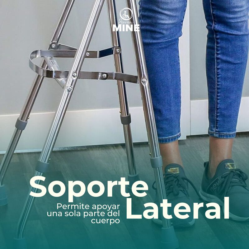 Andadera Lateral Aluminio 1 Mano | Ergon&oacute;mica image number null