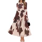 Vestido Merokeety Manga Larga Floral Maxi Talla M