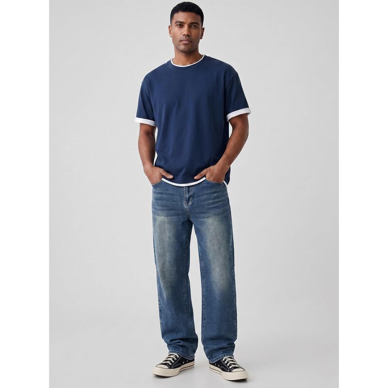 Pantalones Jmierr Jeans Baggy Azul L image number null