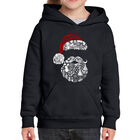 Sudadera Con Capucha Word Art Para Ni&ntilde;a - Santa Claus - Negro