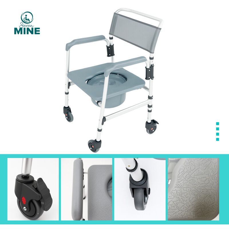 Silla para Ducha y Ba&ntilde;o con Cubeta 3 en 1 | Ple... image number null