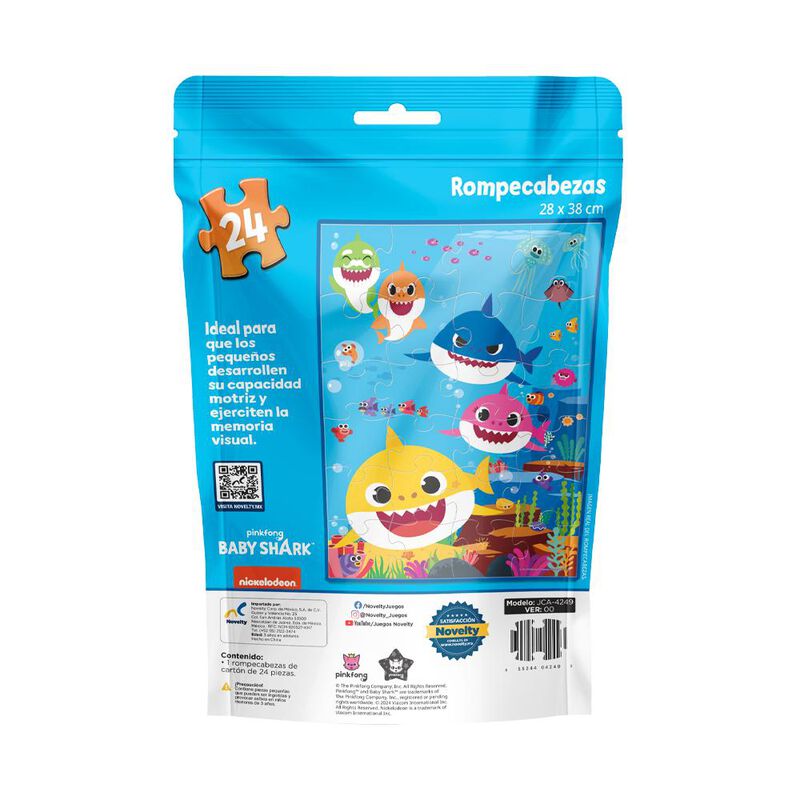 Rompecabezas Baby Shark en Bolsa 24 Piezas image number null