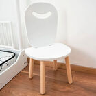 Silla Infantil Moderna de Madera Blanca