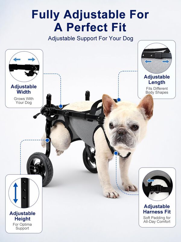 Silla De Ruedas Para Perro Becrowm Ajustable image number null
