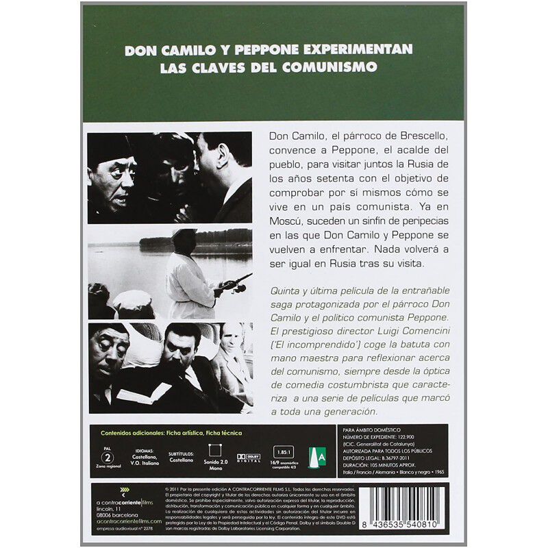 El Camarada Don Camilo [dvd] (1965) Il Compagno... image number null