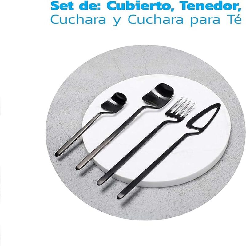 Juego de Cubiertos Acero Inoxidable 16 pzs Blue... image number null