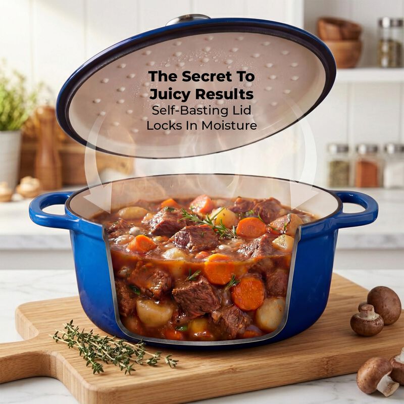 Olla Holandesa Zulay Kitchen 7.7L Azul Hierro F... image number null