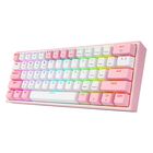Redragon Fizz Pro K616 Teclado Mec&aacute;nico Gamer 60% Inal&aacute;mbrico Blanco/rosa