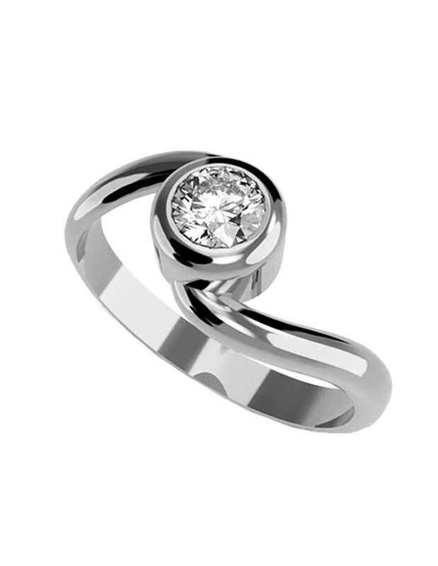 Anillo de Compromiso de 14K con Diamante de Lab... image number null