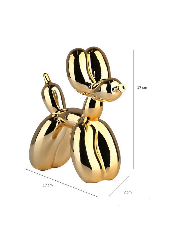 Figura decorativa de perro Casa BIU de resina image number null