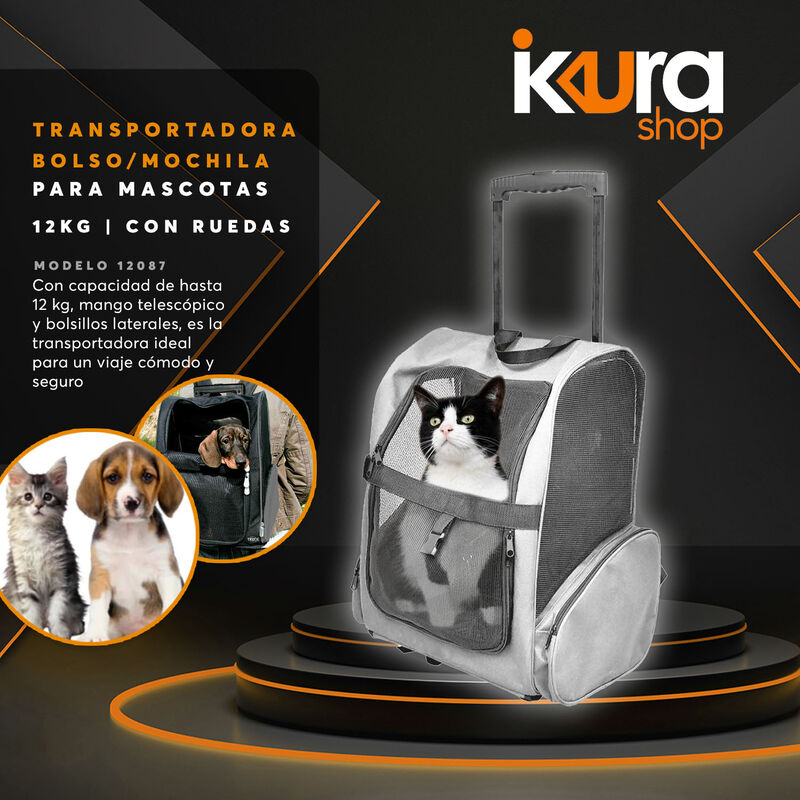 Transportadora Para Mascota Con Ruedas image number null