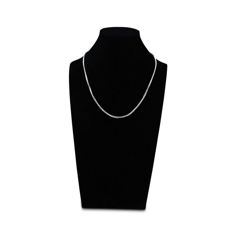 Cadena Plata Blanca 925 Cuadrada 50cm image number null