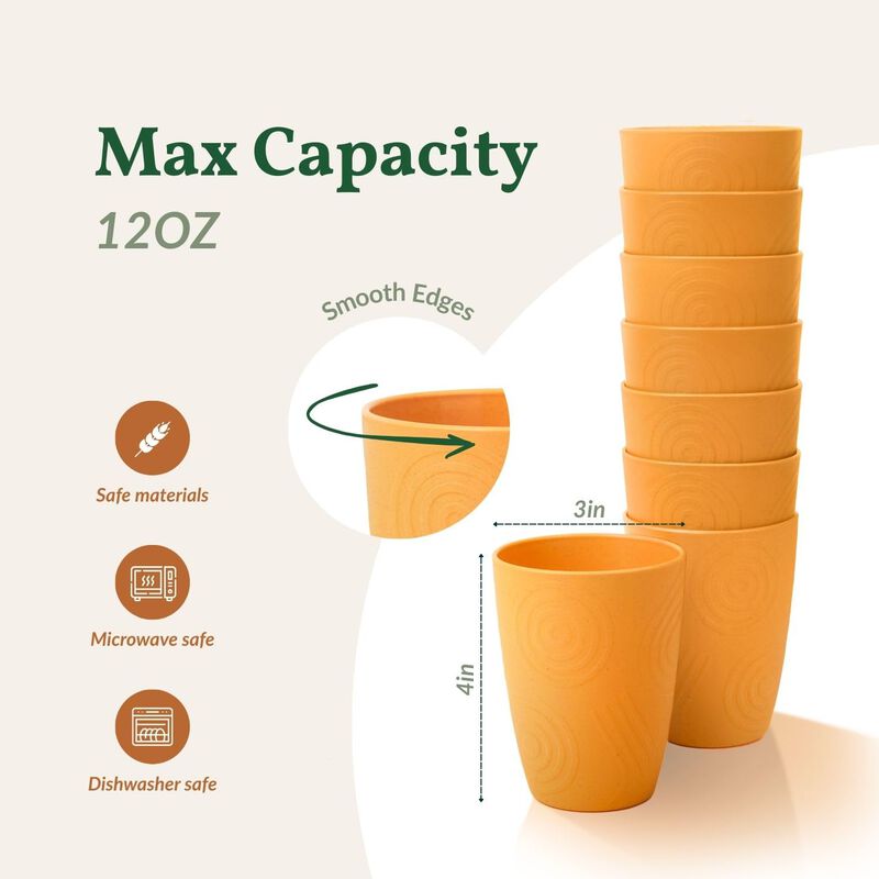 Vaso Homienly 355 ml Pack De 8 &ndash; Color Amarillo... image number null