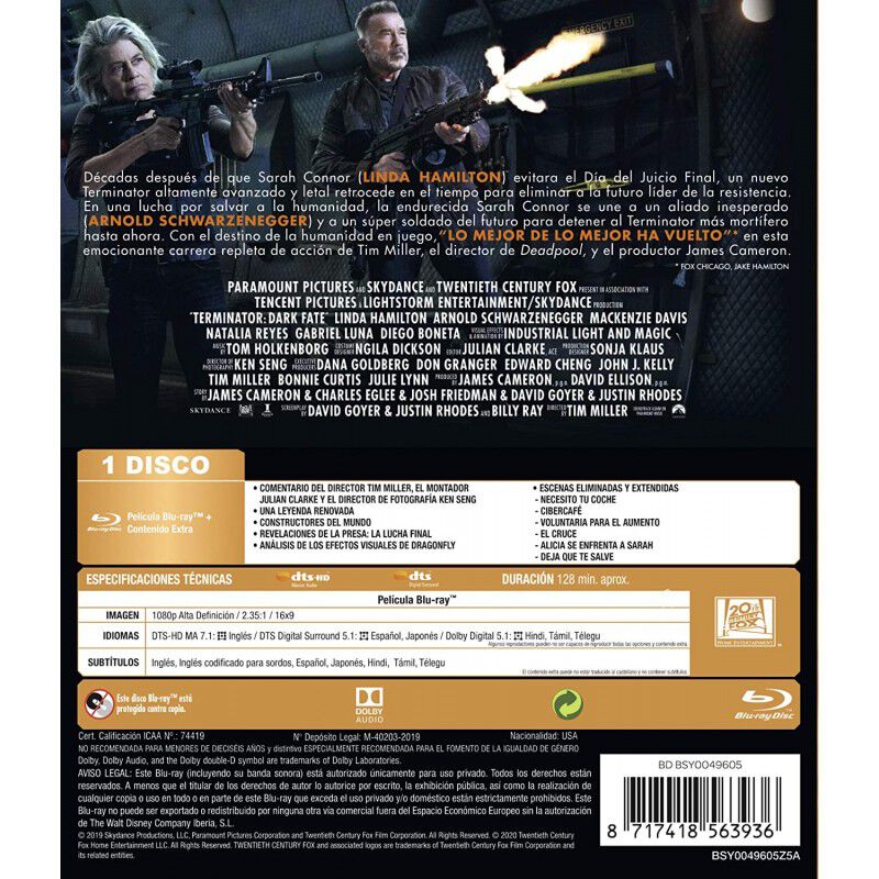 Terminator: Destino Oscuro [Blu-ray] image number null