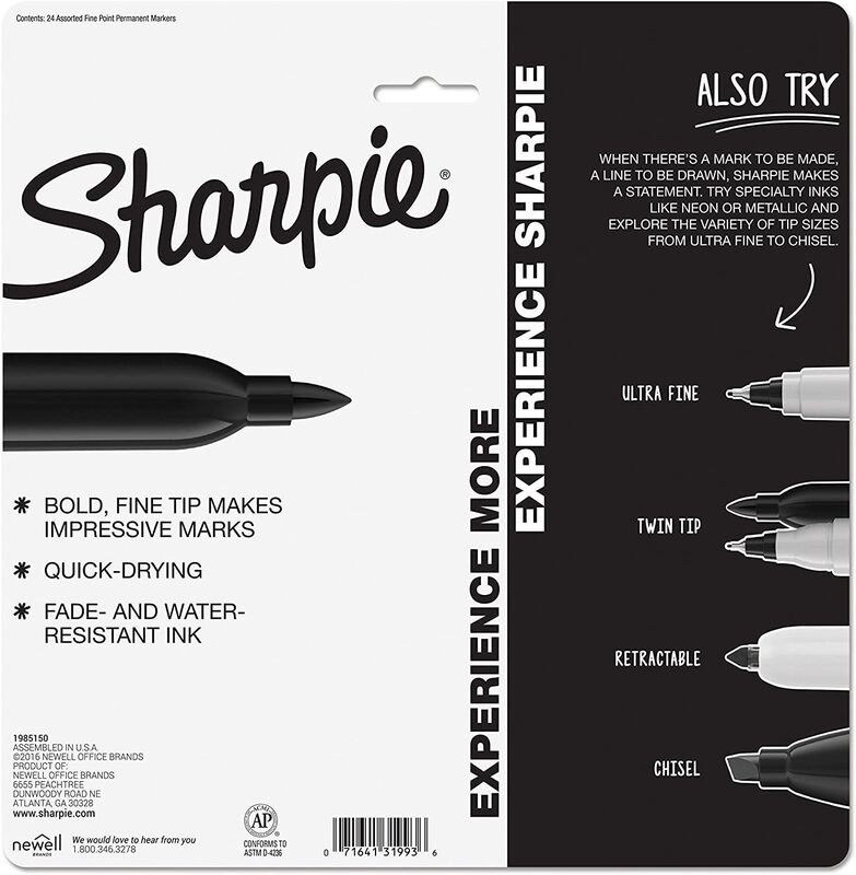 Sharpie Electro Pop Marcadores Permanentes, Pun... image number null