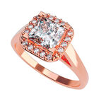 Anillo de Compromiso en Oro Rosa 14K con Circonia -  Talla:5/ FJ578-14R-CZ-5