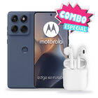 Combo Smartphone  Motorola Moto Edge 60 Fusion 256gb 8gb Ram Azul + Aud&iacute;fonos Bluetooth