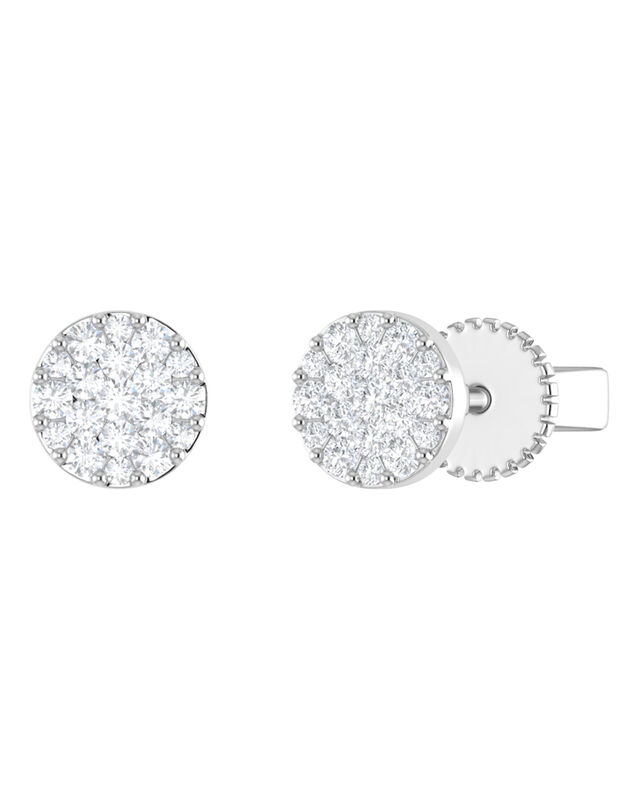 Broqueles Oro Blanco 14k 24pts Diamante Suraj-2... image number null