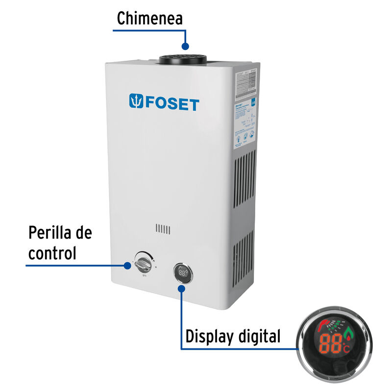 Calentador de Paso Instantáneo 11 L 2 Servicios... image number null