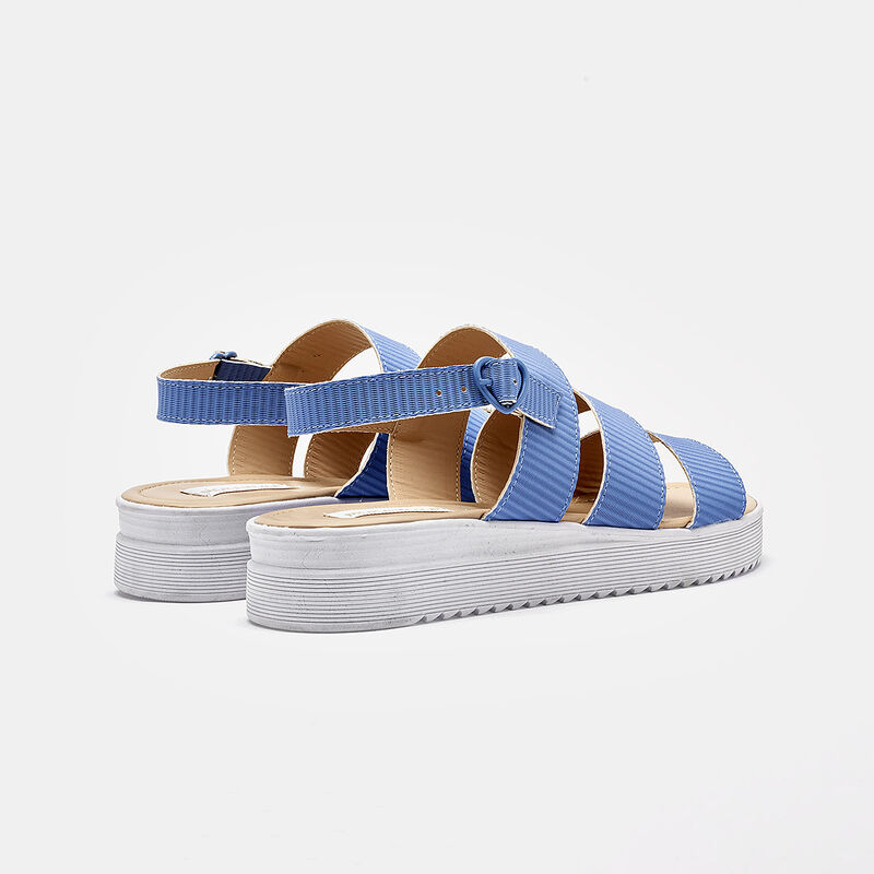 Moramora sandalia plataforma para mujer azul co... image number null