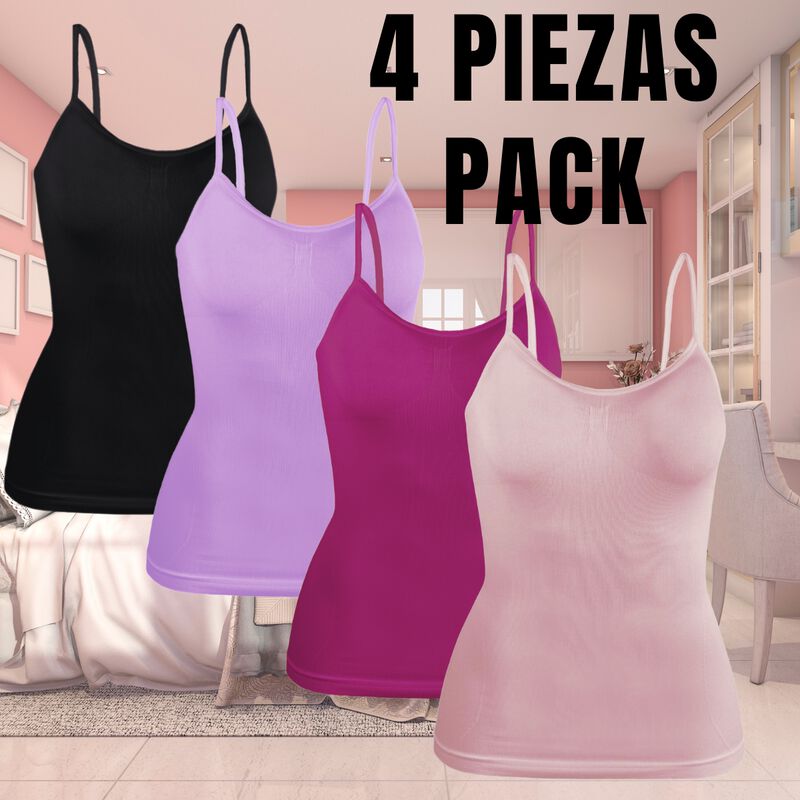 Set 4 Blusas Mujer Tirantes Casual Blusa Bl-100... image number null