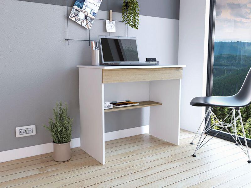 Escritorio, Colima, Blanco y Caf&eacute; Claro, con En... image number null