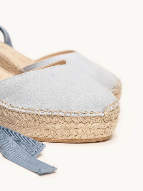 Alpargata Romero Cu&ntilde;a Media Plataforma Ante Azu... image number null