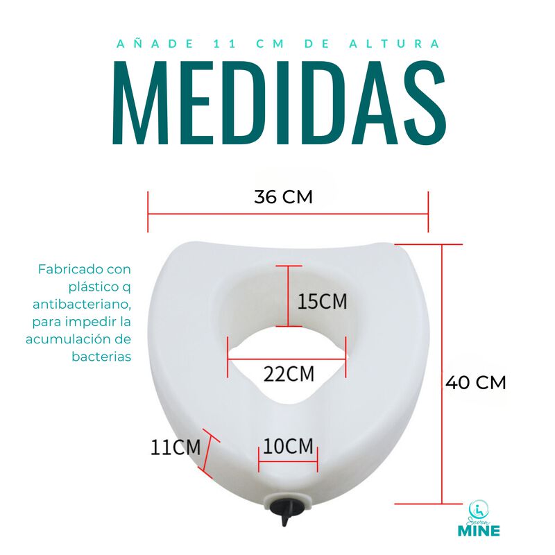 Incremento Ba&ntilde;o WC 11 cm Blanco con Bloqueo image number null