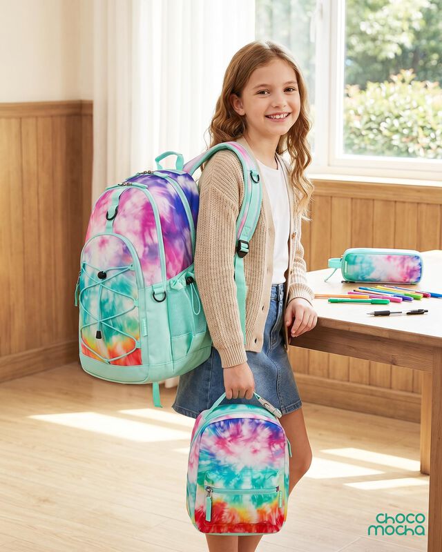 Mochila Choco Mocha 46 cm Turquesa &ndash; Set De 3 P... image number null