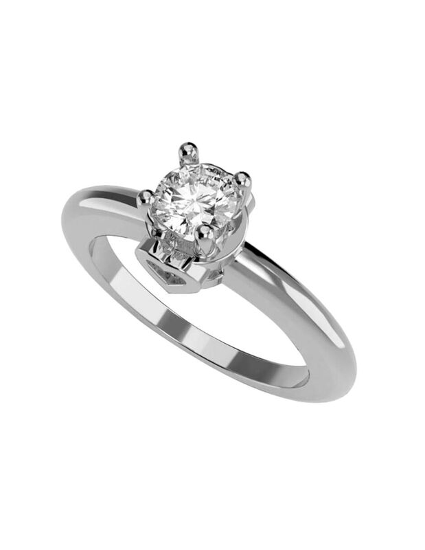 Anillo de Compromiso en Oro de 14K con Circonia... image number null