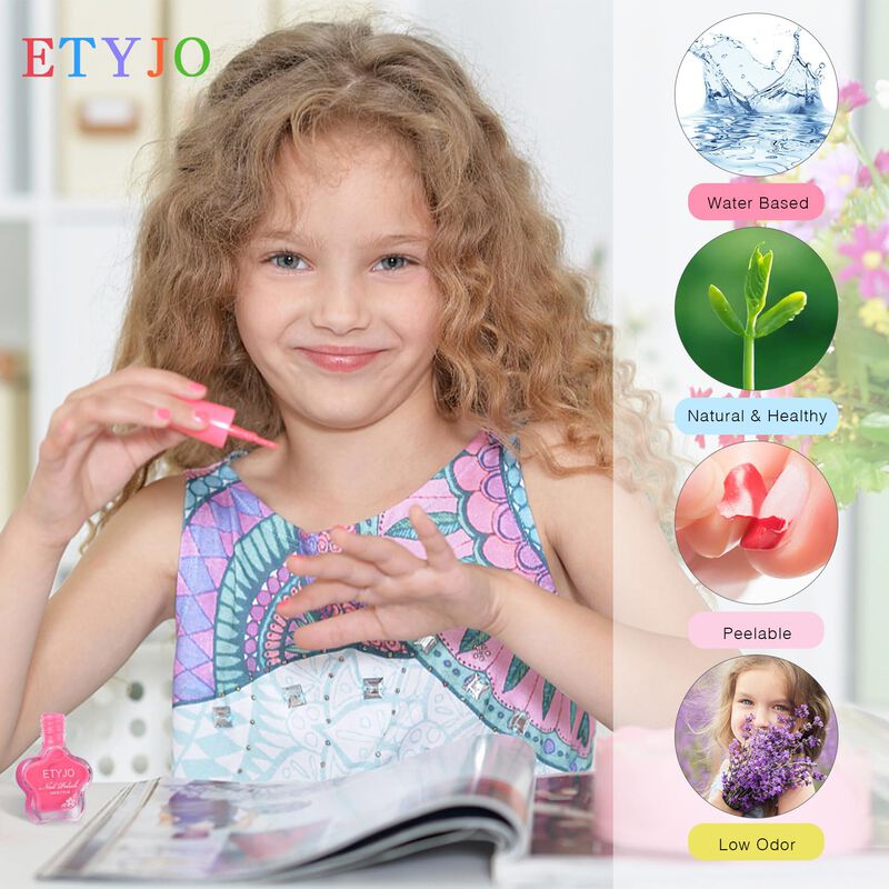 Set De Esmaltes De U&ntilde;as Etyjo Kids De 12 Colore... image number null