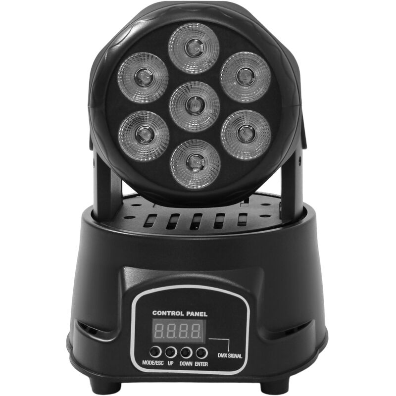 Cabeza M&oacute;vil Rob&oacute;tica 7 Leds 2 Piezas Giratorio... image number null