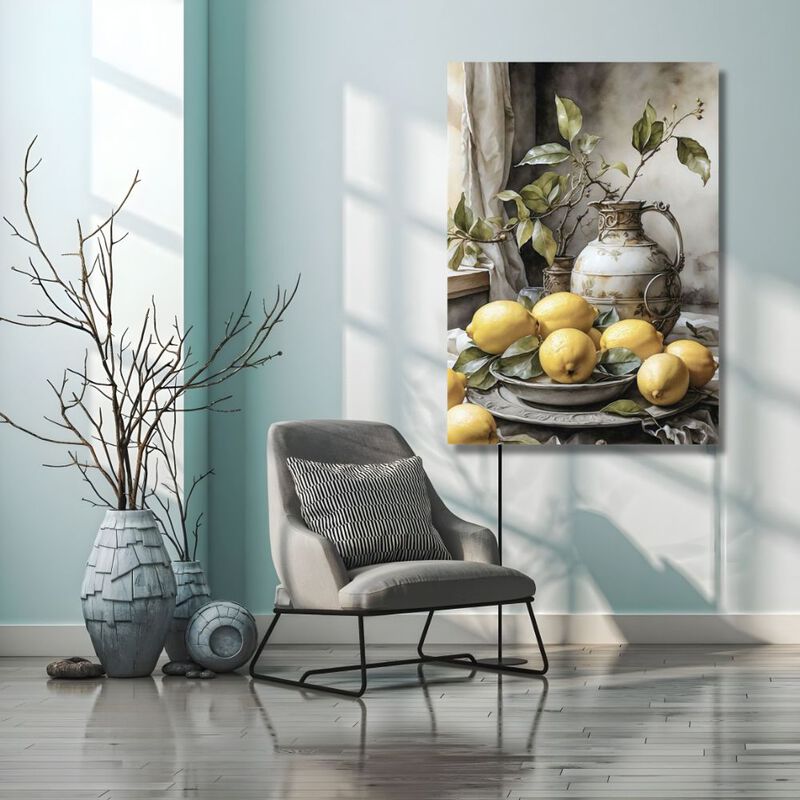 Cuadro Decorativo &Oacute;leo 70x100cm Limones image number null