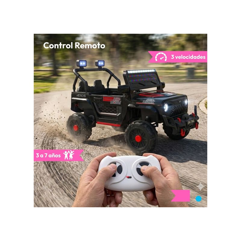 Carro El&eacute;ctrico Jeep Con Control Remoto Para Ni... image number null