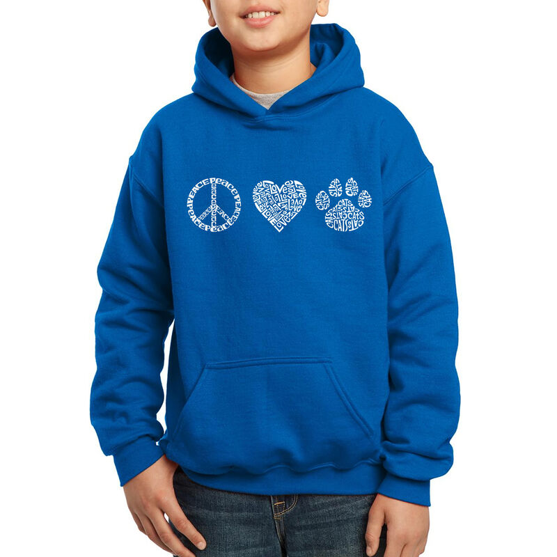 Sudadera Con Capucha Word Art Para Ni&ntilde;o - Paz A... image number null